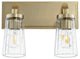 Quorum 5201-2-80 Two Light Vanity, Aged Brass Finish