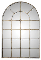 Uttermost Barwell Arch Traditional Metal Decorative Mirror in Silver