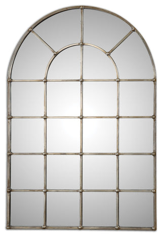 Uttermost Barwell Arch Traditional Metal Decorative Mirror in Silver