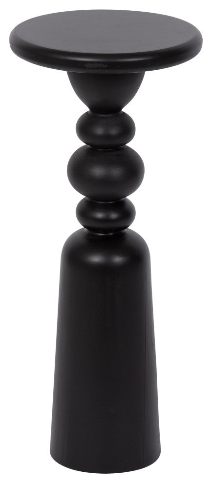 Tirollo Accent Table, Black, 10" Diameter
