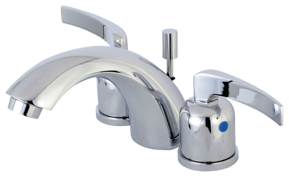 Mini-Widespread Bathroom Faucet With Pop-Up, Polished Chrome