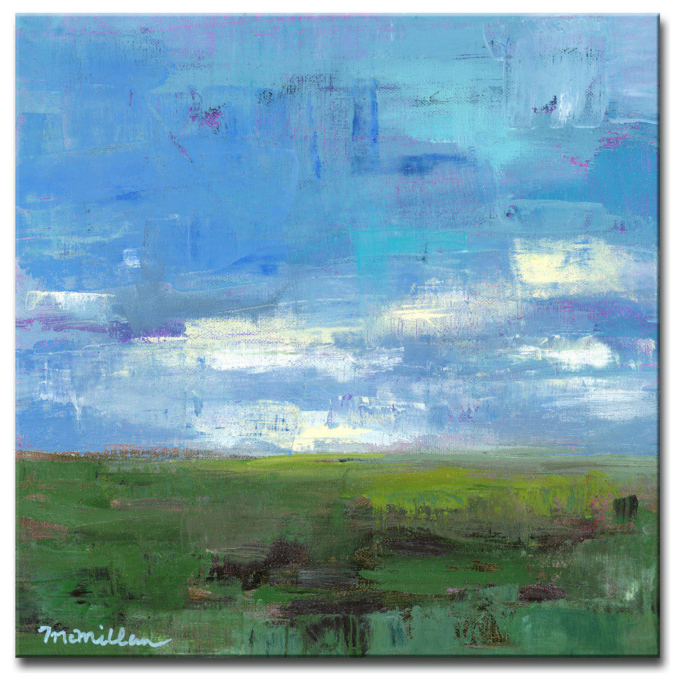 Green Pastures' Ready2HangArt Canvas by Leslie Owens, 12"x12"