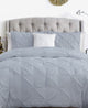 Organic Cotton 300 TC GOTS Certified 8 Internal Ties Fair Trad Pintuck Duvet Set