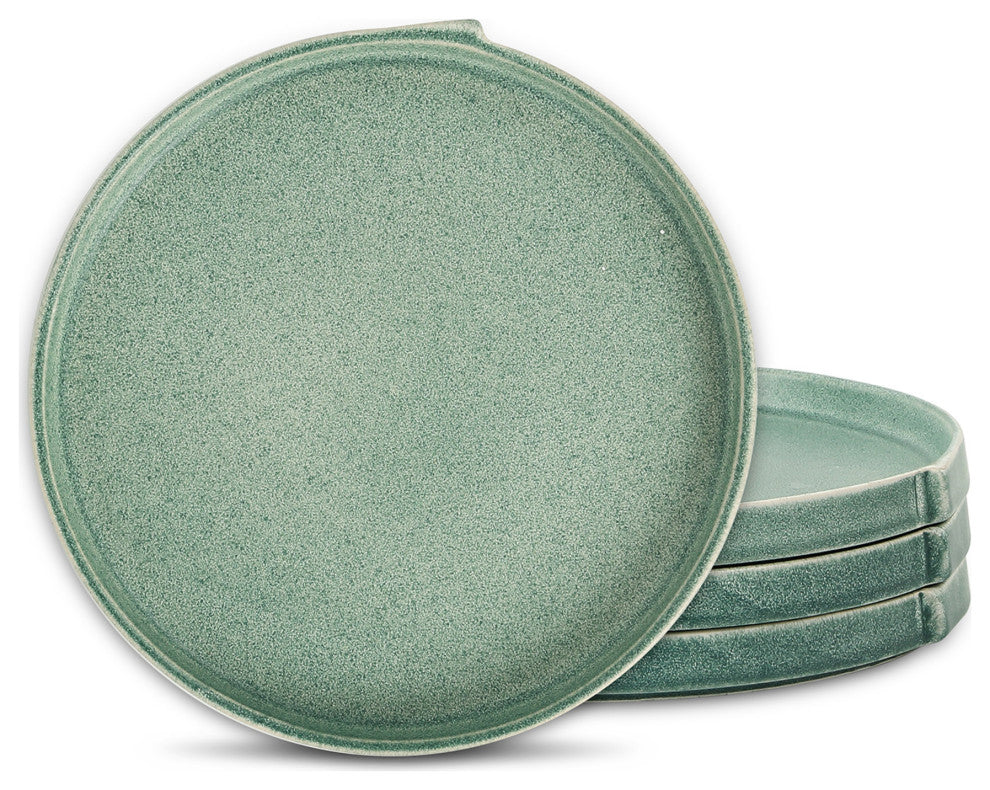 Stone Lain Bao Stoneware Dinner Plate Set of 4, Green