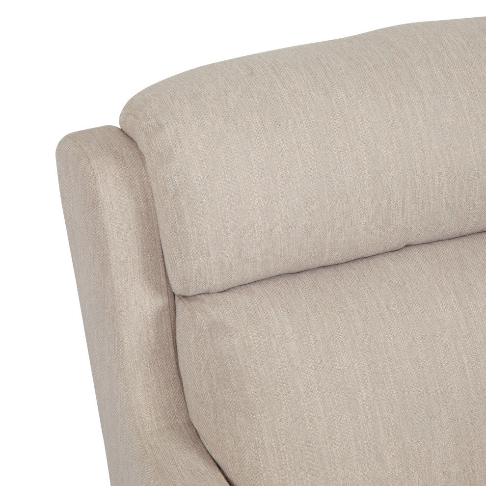 Anson Pillow Tufted Club Chair, Beige/Dark Brown, Fabric