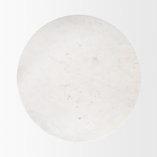 Allyson 42" Medium Brown With White Marble Top Dining Table