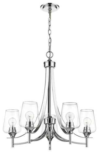 Z-Lite 473-5 Joliet 5 Light 25"W Chandelier - Brushed Nickel