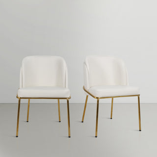 Jagger Upholstered Dining Chair, White, Set of 2