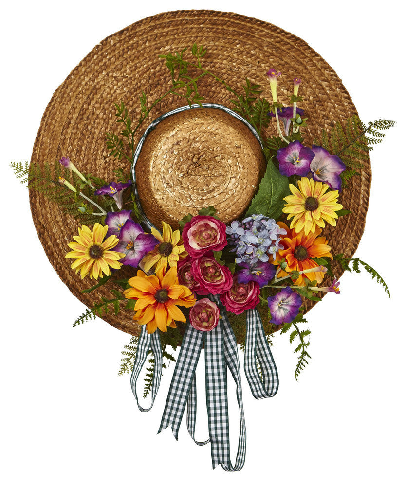 Mixed Flower Hat Wreath
