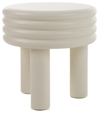 Townley Contemporary White Round End Table