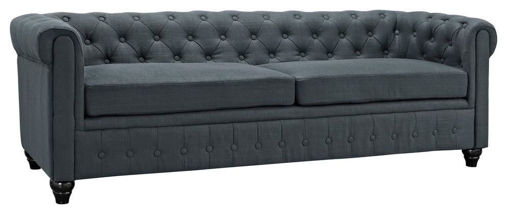 Modway Earl Upholstered Fabric Sofa, Gray