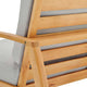 Lounge Sectional Sofa Chair Set, Wood, Brown Natural Gray, Modern, Outdoor