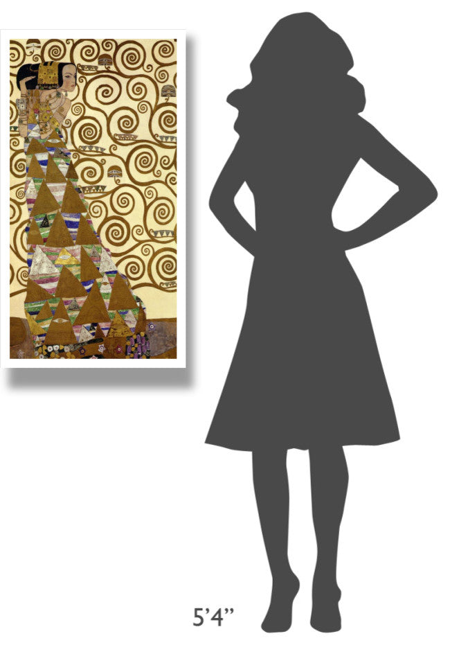 "The Stoclet Frieze (left)" Digital Paper Print by Gustav Klimt, 20"x38"