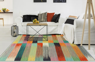 Modern Flatweave Milangel Ivory/Gold Rug, 5'8x8'5