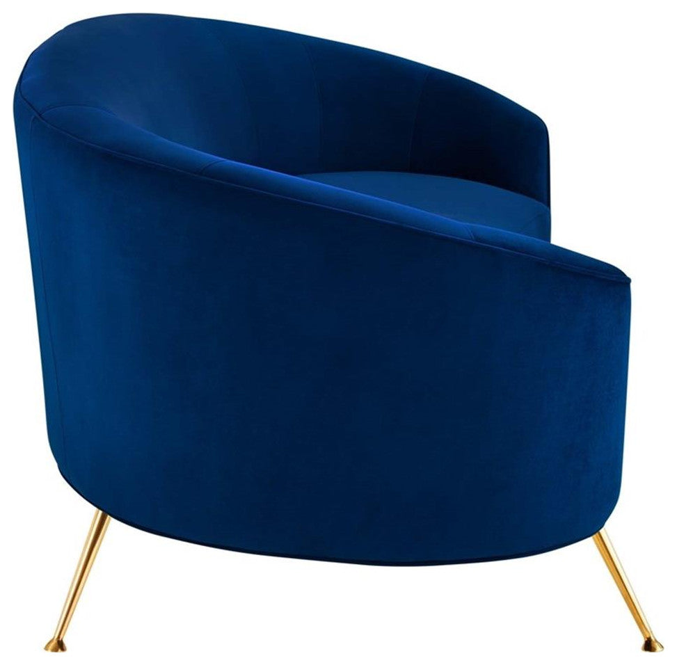 Marchesa Upholstered Performance Velvet Sofa, Navy
