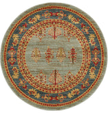 Unique Loom Light Blue Fars Darya 3' 3 x 3' 3 Round Rug