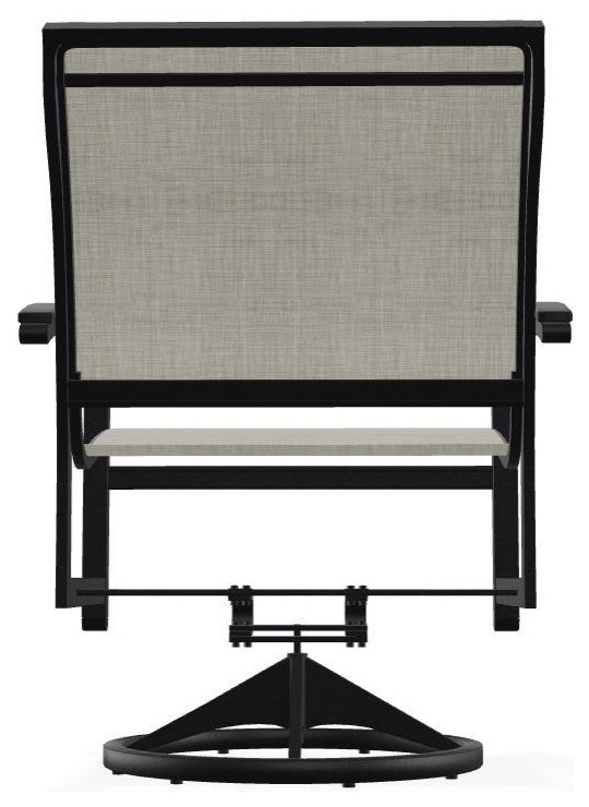 Bazza Sling Outdoor Swivel Rocker, Ella/Black