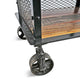 Iron Caster & Salvaged Wood Side Table / Cabinet