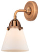 Small Cone Sconce, Antique Copper, Matte White, Matte White