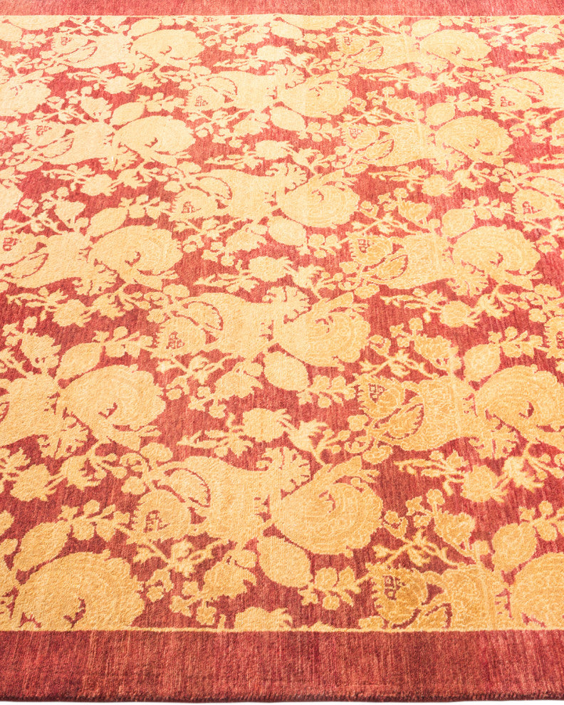 Mogul, One-of-a-Kind Hand-Knotted Area Rug Red, 4'2"x6'1"
