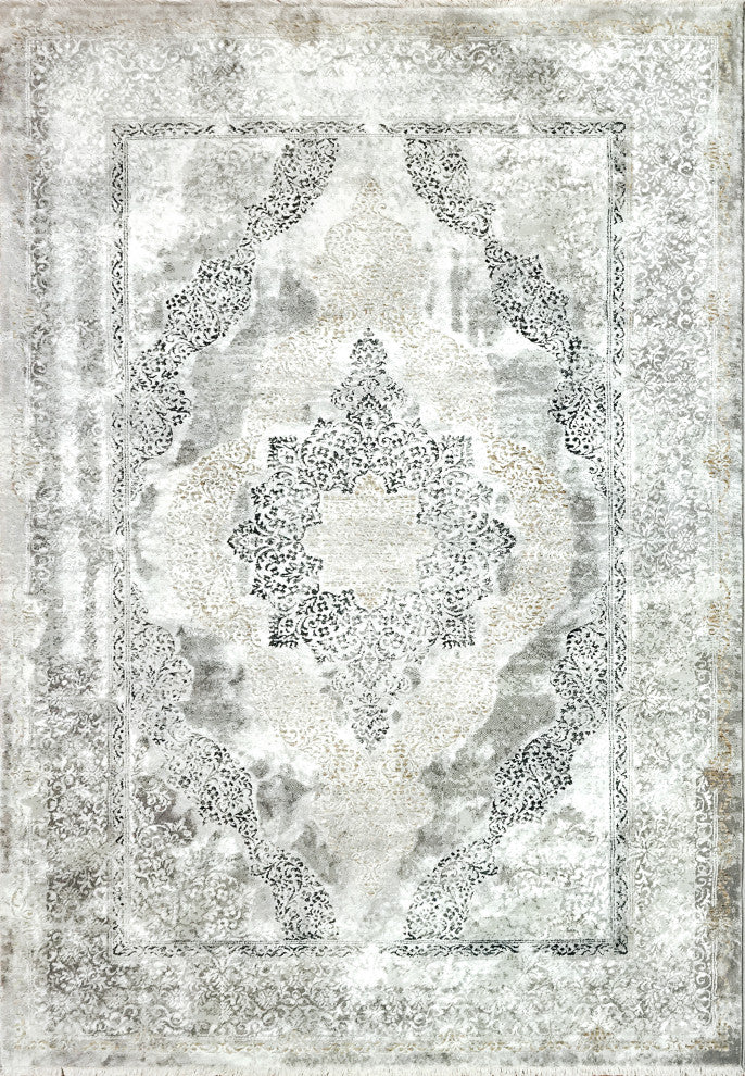 Dynamic Rugs Sunrise Polyester Area Rug, Cream/Gray/Charcoal, 9'x12'