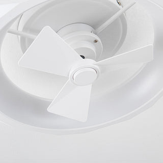 20 in. Modern White Flush Mount LED Ceiling Fan with Remote and DC Motor
