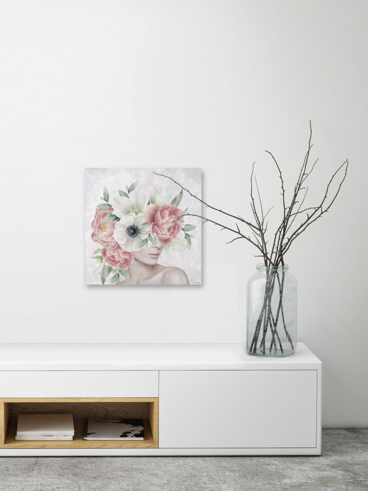 "Dazzling Peonies" Painting Print on Wrapped Canvas, 40x40