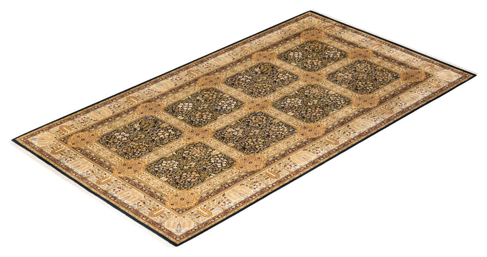 Mogul, One-of-a-Kind Hand-Knotted Area Rug Black, 6' 3" x 11' 2"