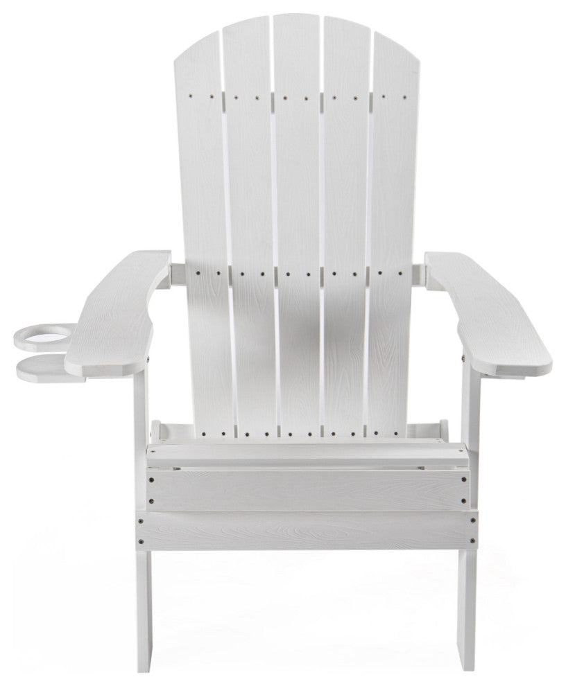 Inspired Home Colston Outdoor Chair, Weather Resistant, White