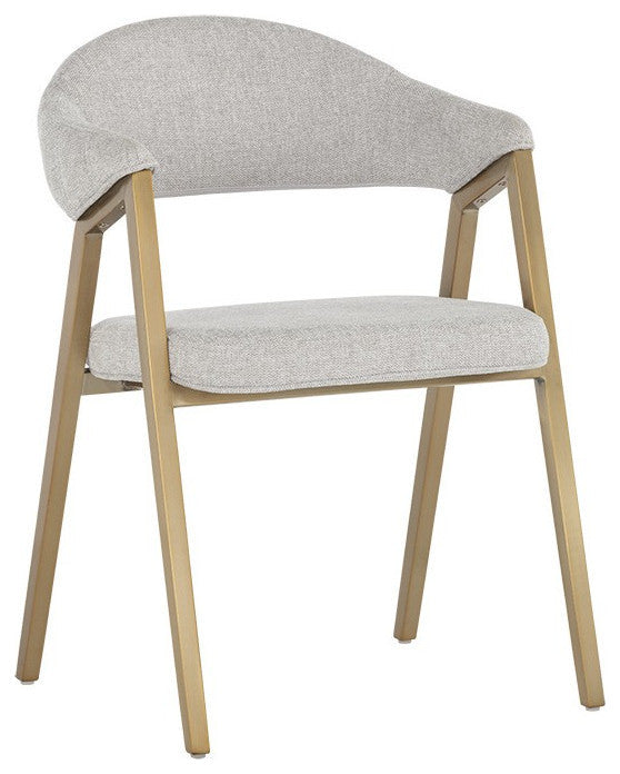 Burgos Dining Armchair, Belfast Heather Gray