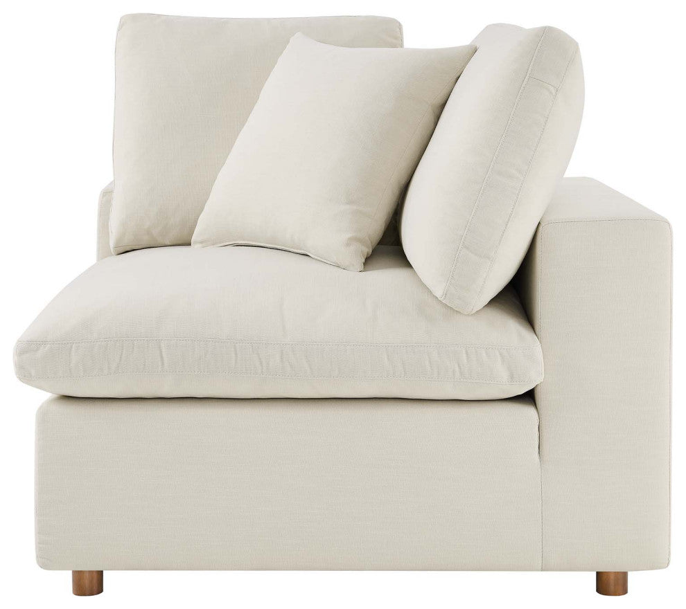 Modular Sectional Deep Sofa Set, Beige, Fabric, Modern, Lounge Cafe Hospitality