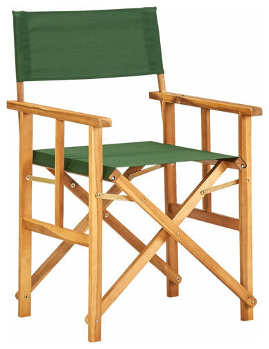 vidaXL Director's Chair Camping Chair for Outdoor Garden Solid Wood Acacia Green