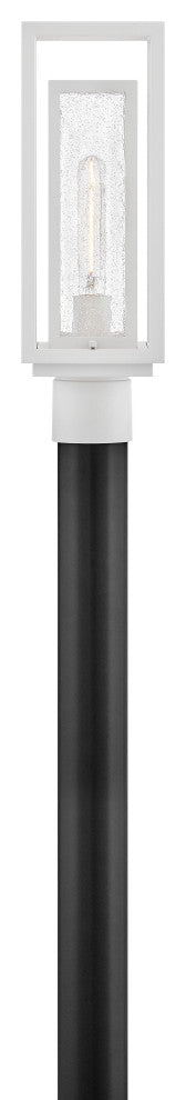 Hinkley Republic Medium Post Mount Lantern, Textured White