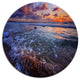 Cloudy Sky And Stormy Waves, Seashore Art Disc Metal Artwork, 23"