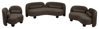 Daphne Upholstered Chair/Loveseat/Sofa, Brown, Boucle Fabric, Sofa