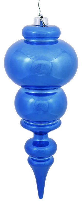 Vickerman 14" Gold Shiny Finial UV Drilled, Blue