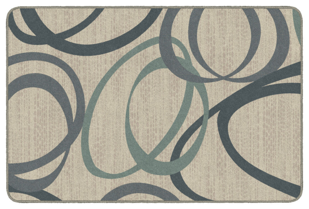 Flagship Carpets FM200-22A 4'x6' Duo Natural/Blue Rug