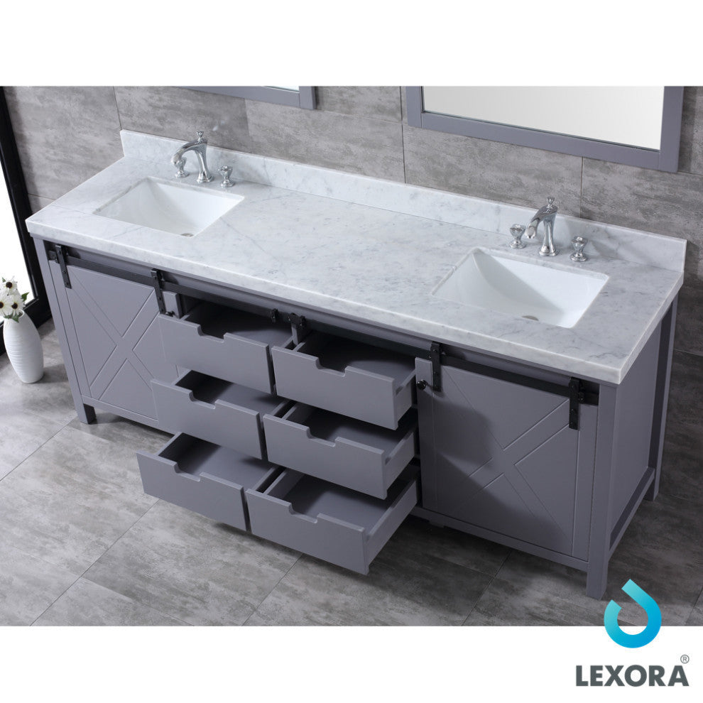 Marsyas 84" Vanity Cabinet Only, Dark Grey
