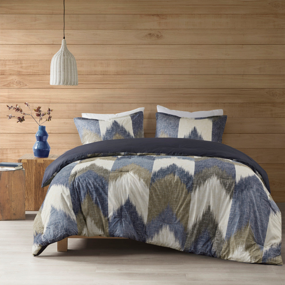 INK+IVY Printed Comforter Bedding Set, Full/Queen