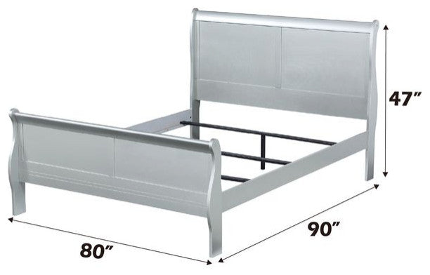Acme Louis Philippe Eastern King Bed Platinum
