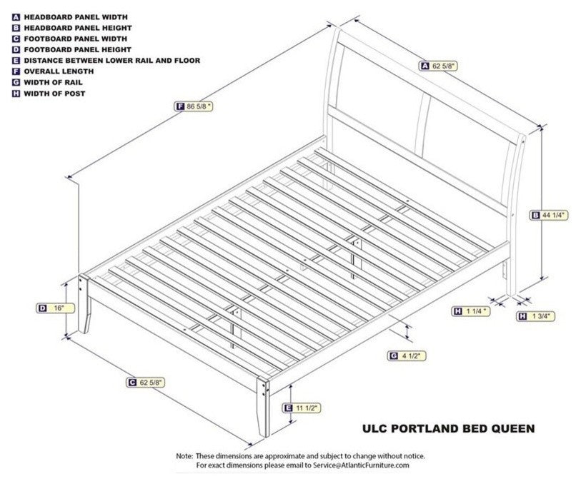Portland Open Foot Bed, Espresso, Queen