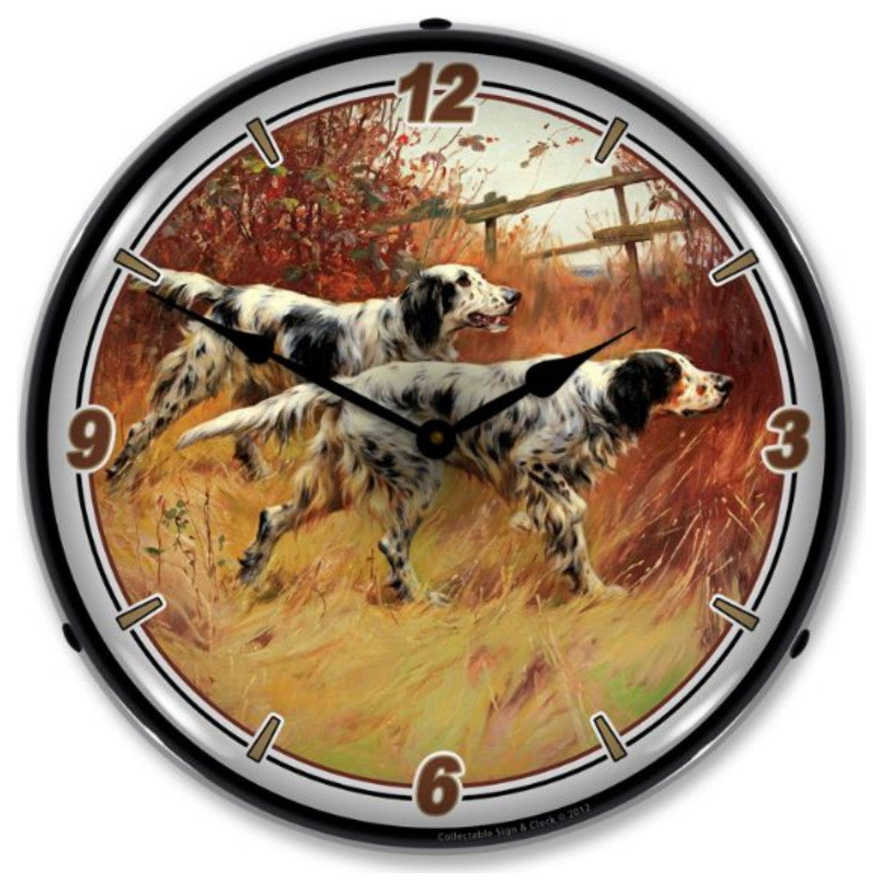 1405505 English Setters Clock