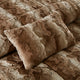 Madison Park Zuri Long Faux Fur 4-Piece Comforter Set, Tan, King