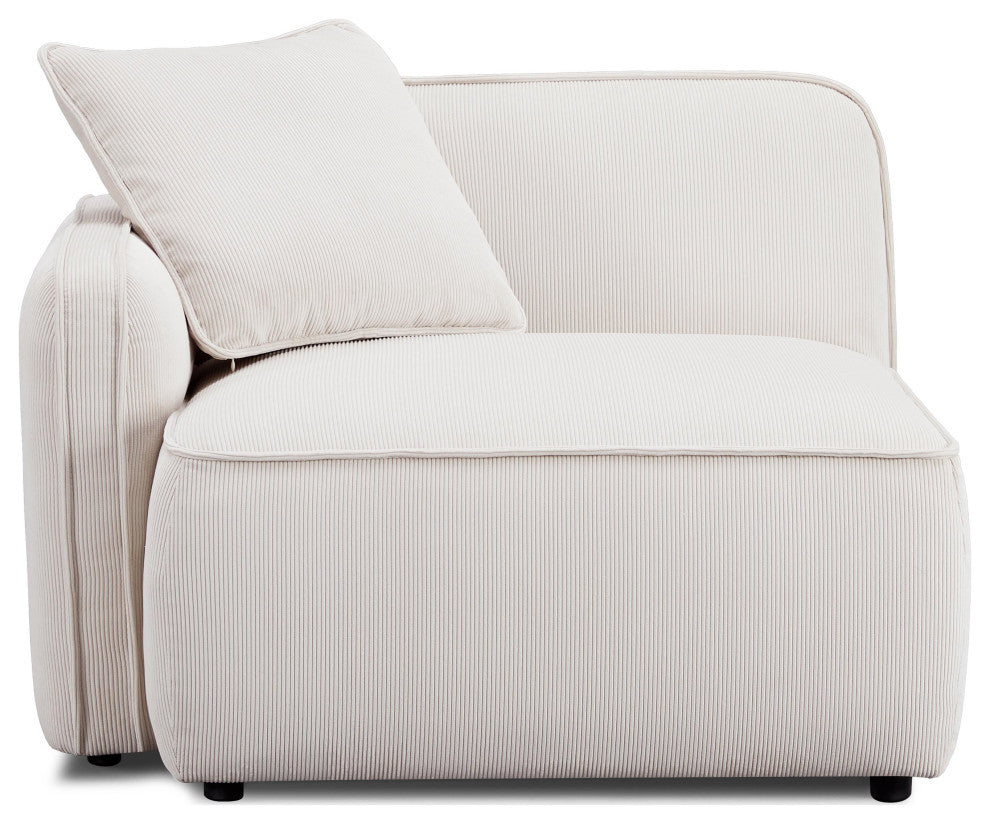 Travie Left Arm Facing Corner Chair, White Sand