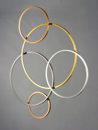 ET2 E20375 Union 5 Light 40"W LED Abstract Chandelier - Multi-Plated