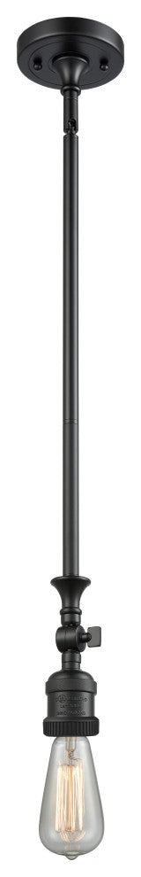 Bare Bulb 1 Light Mini Pendant, Matte Black, LED