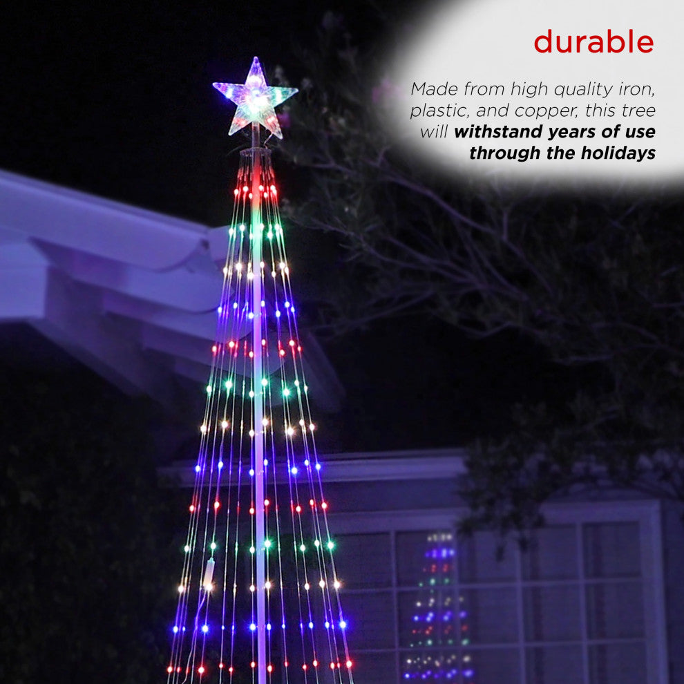 Large Tower Christmas Tree with Multi-Functional LED Lights