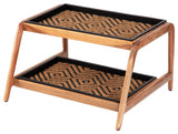 Double-Tier Natural Stand With 2-Pair Rubber Boot Trays Galapagos