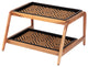 Double-Tier Natural Stand With 2-Pair Rubber Boot Trays Galapagos