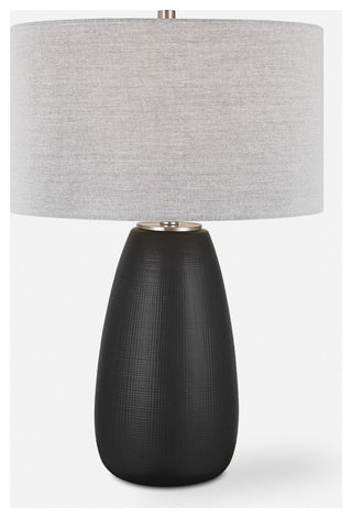 Uttermost Twilight Satin Black Table Lamp
